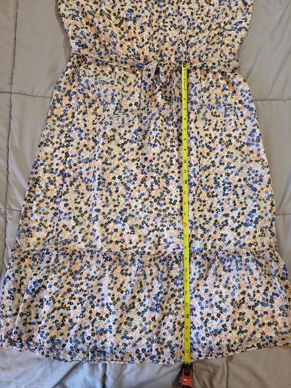 Ann Taylor Factory White Midi Dress with Floral Print Size L - Picture 9 of 14